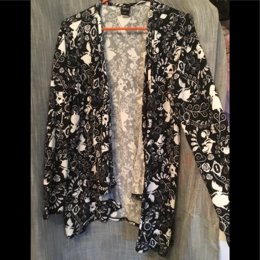 EUC Disney Alice in Wonderland Wrap Sweater